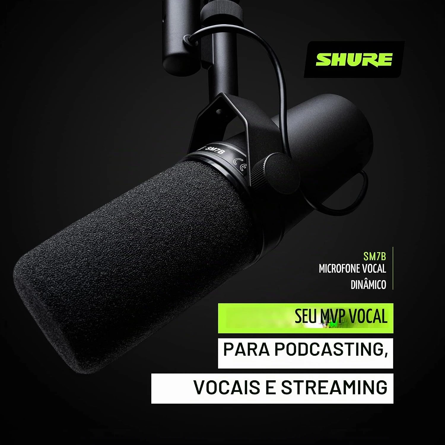 Shure SM7B Microfone Dinâmico Cardióide para Estúdio — foto 4