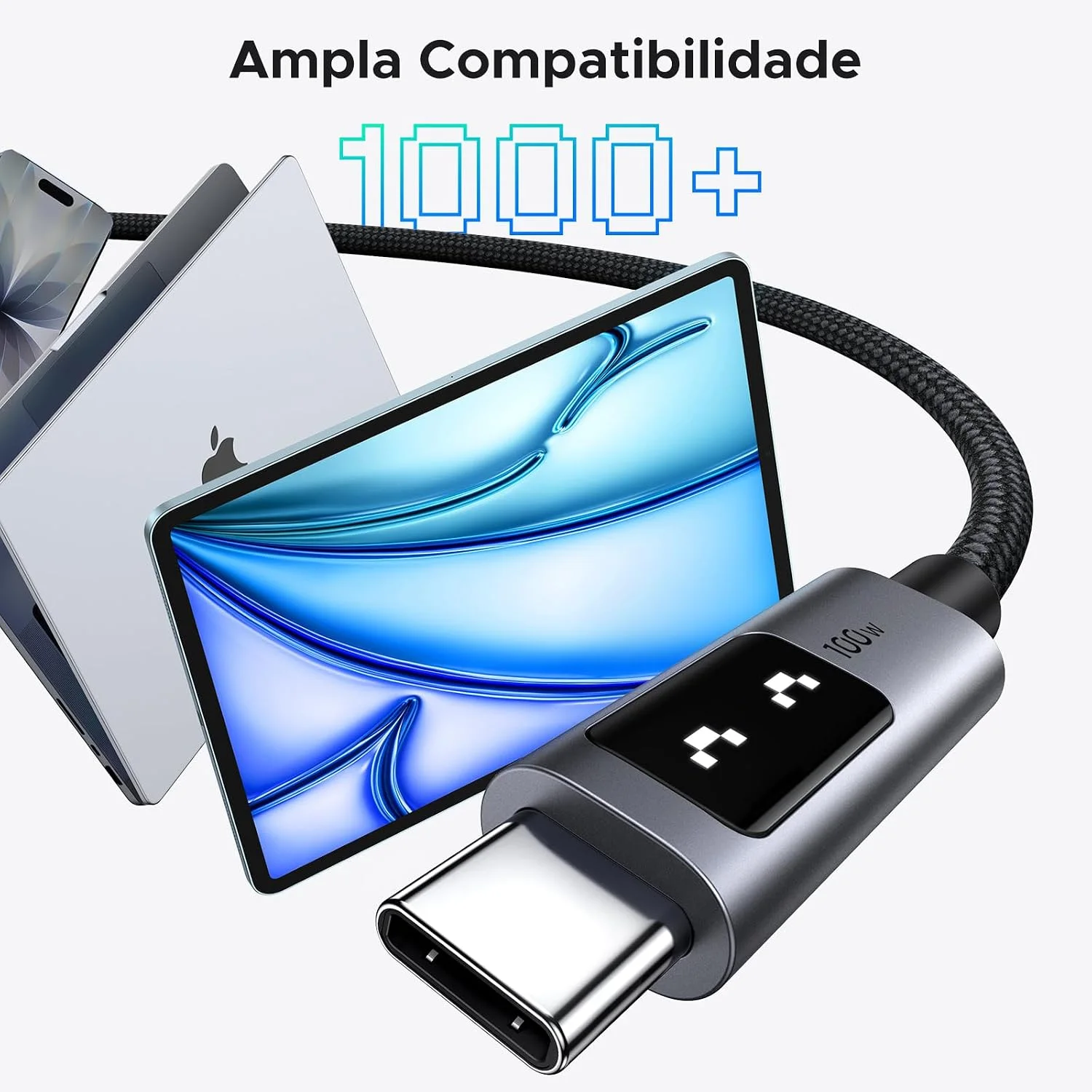 UGREEN Uno Cabo USB-C para USB-C Turbo 100W 2M com Tela — foto 4