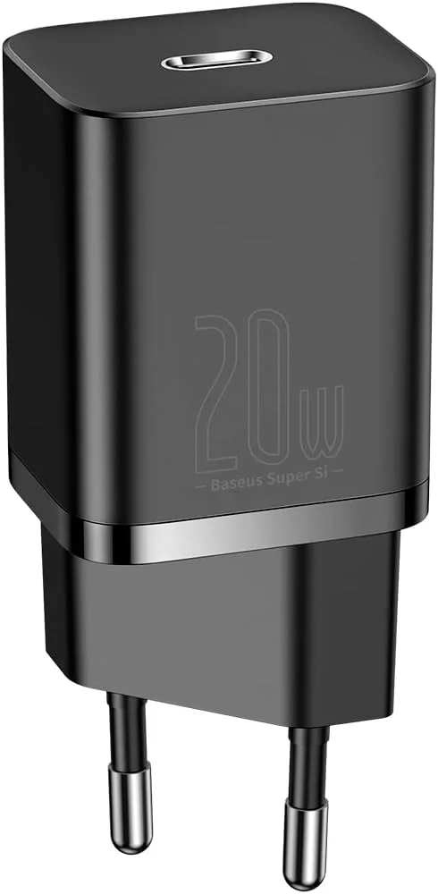 Carregador de Parede Tipo C Baseus Super Quick Charger 20W (Preto) — foto 1