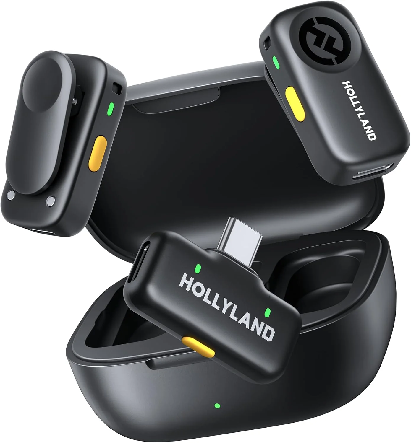 Hollyland LARK A1 Duo – Microfone Sem Fio Mini para iPhone 1516 e Android (2TX  USB-C RX — foto 1
