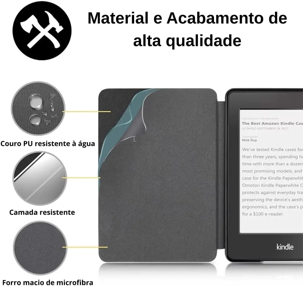Capa Para Kindle 11ª Geração 2024 e 2022 (C2V2L3 e RS23CV) 6 Polegadas Sistema de Hibernação - Fechamento Magnético — foto 5