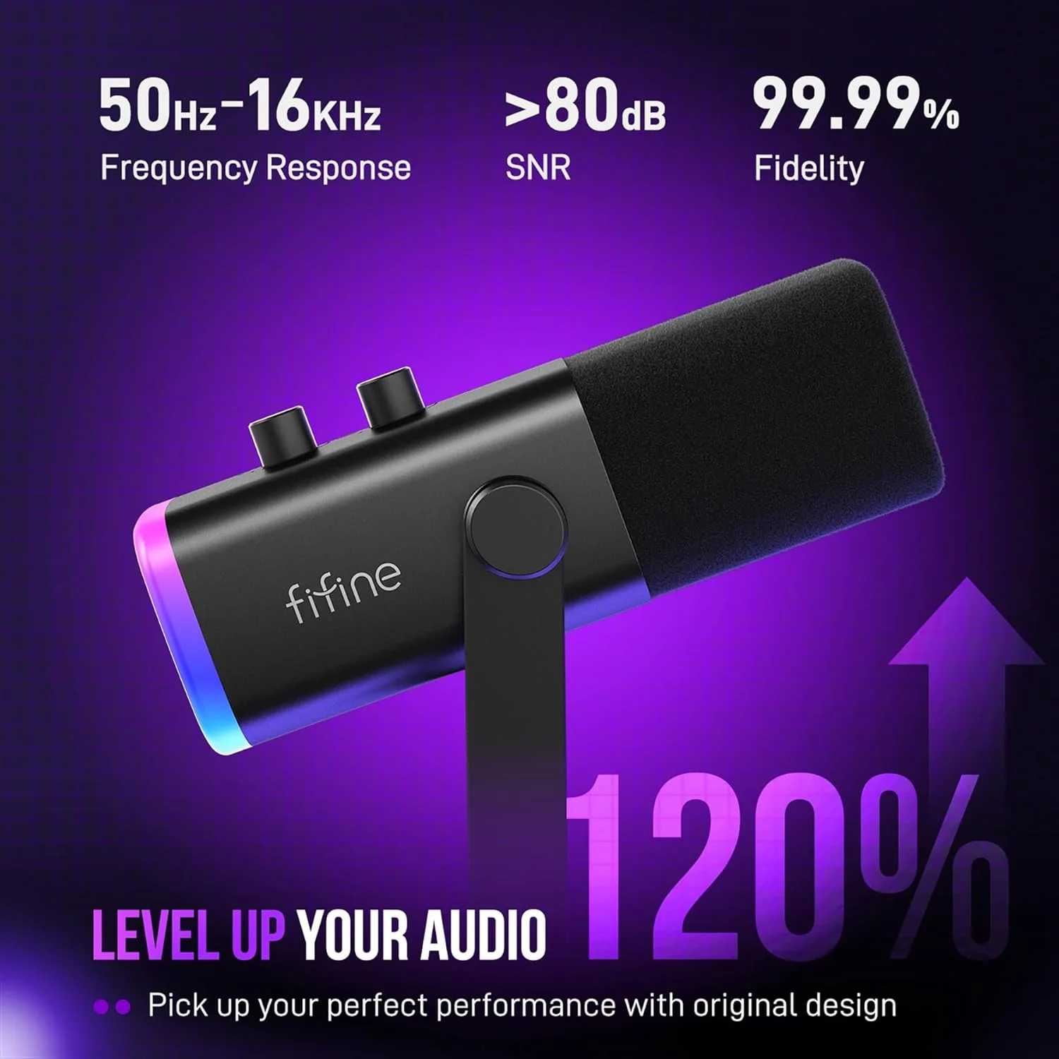 FIFINE AM8T conjunto de microfone para jogos XLRUSBpara PC Podcasting — foto 3