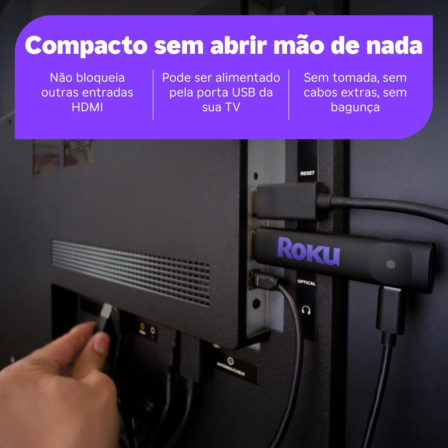 Roku Streaming Stick HD 2025  Dispositivo de streaming para TV HDFHD com controle remoto por comando de voz compatível com Alexa, Siri e Google — foto 5