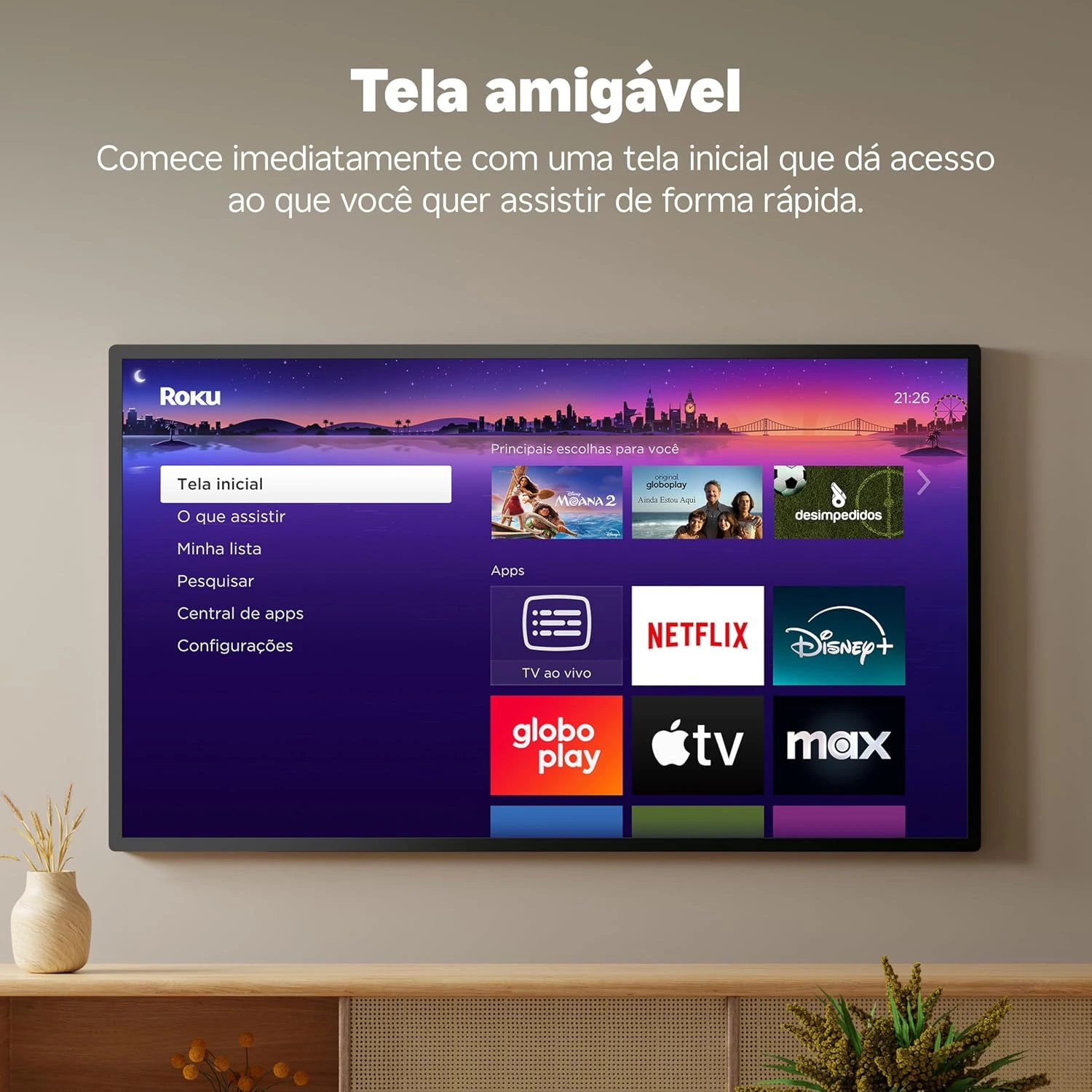 Roku Streaming Stick HD 2025  Dispositivo de streaming para TV HDFHD com controle remoto por comando de voz compatível com Alexa, Siri e Google — foto 6