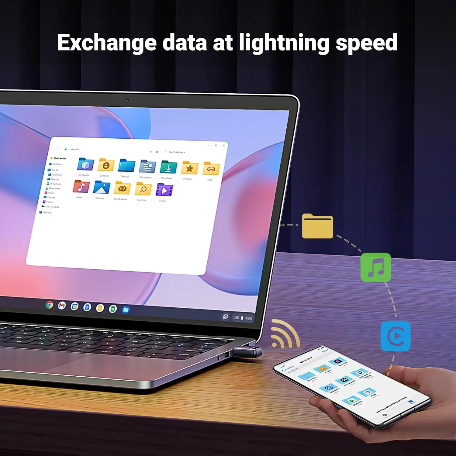 UGREEN Adaptador USB Bluetooth 5.4 para PC, Plug  Play para Windows 11108.1, Receptor e Transmissor para TecladoMouseFone de OuvidoAlto-Falantes — foto 6