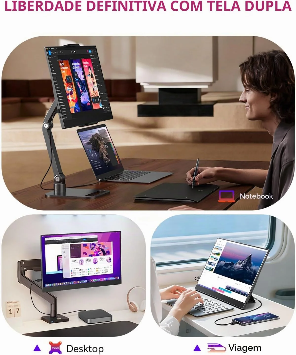 UPERFECT Monitor Portátil 15,6 FHD 1080P, IPS Ultra Fino — foto 6