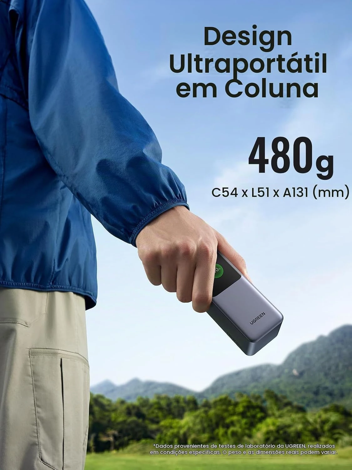 UGREEN Carregador portátil Nexode Power Bank de 130 W 20000 mAh, carregamento rápido, 3 portas, USB C, pacote com bateria de 72 Wh, tela inteligente TFT para MacBook, iPad, iPhone 16 Pro Max, Galaxy — foto 9