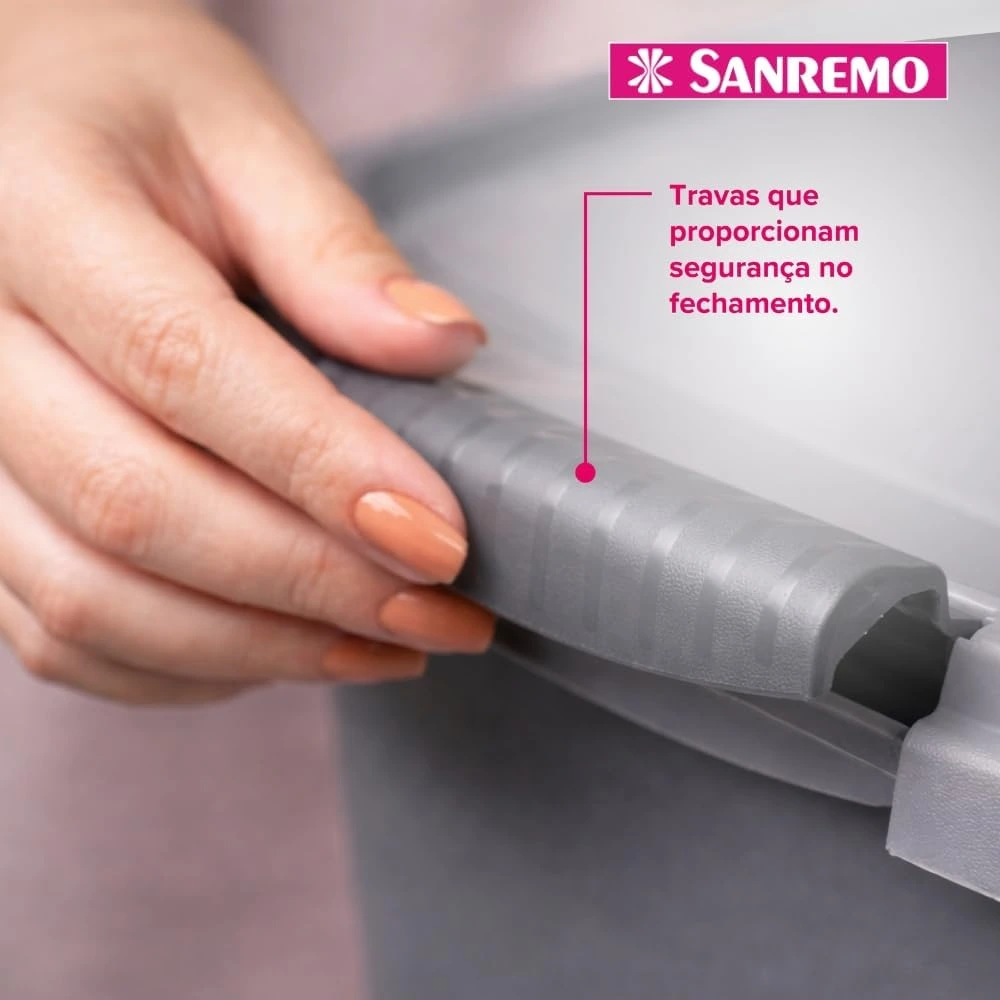 Caixa Organizadora Plástica de 6 A 80 Litros, Linha Flex Sanremo — foto 4
