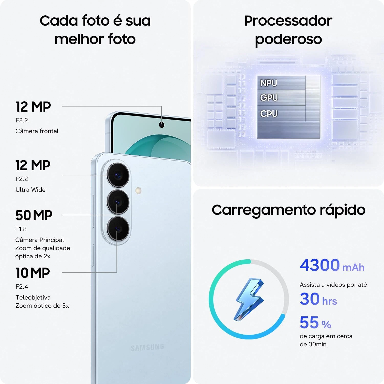 Celular Samsung Galaxy S26 5G, 256GB, 12GB RAM, Câmera Tripla de 501210, Tela Grande de 6.3 - Violeta — foto 4