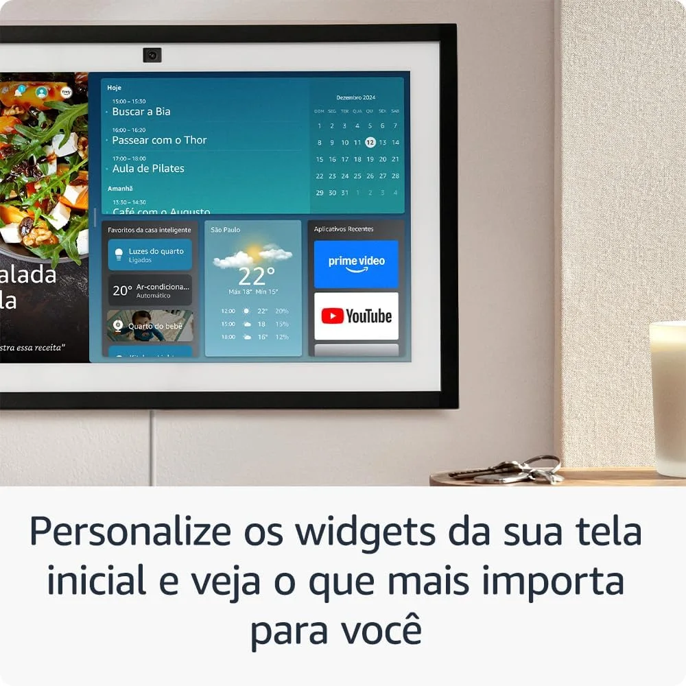 Echo Show 15 (Geração mais recente)  Smart display Full HD de 15,6 com Alexa, experiência Fire TV e controle remoto por voz, com Acesso Antecipado à Alexa — foto 4