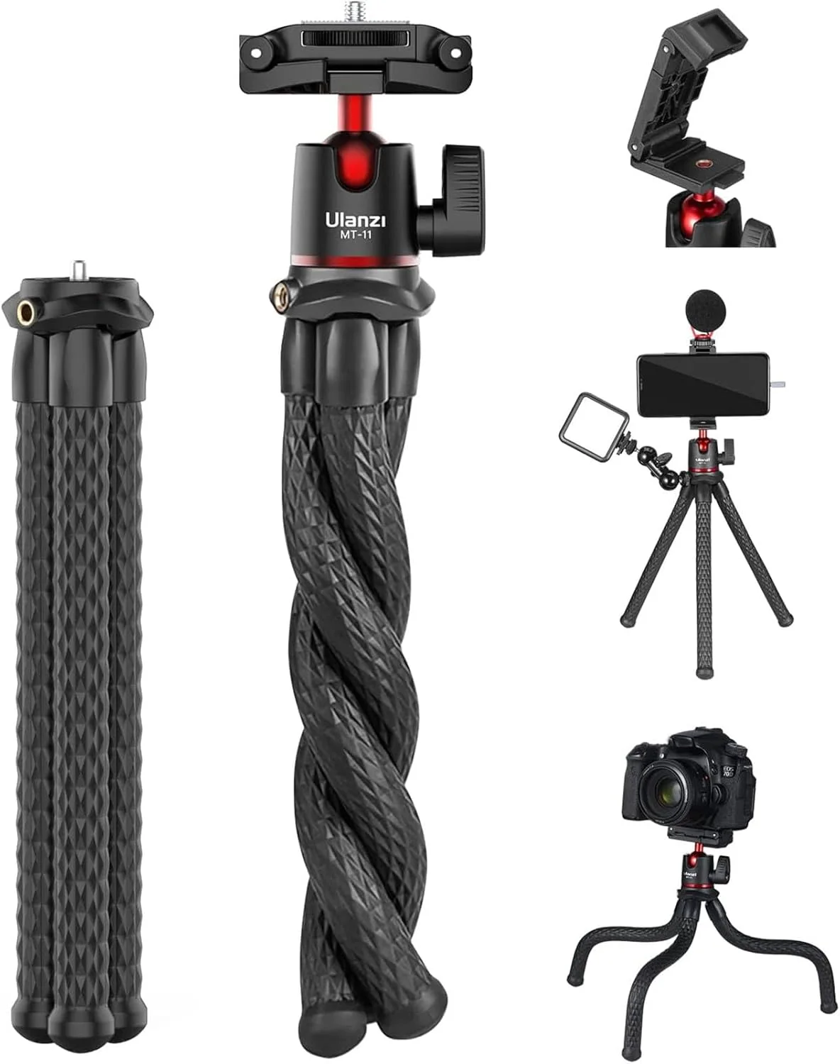 Ulanzi Tripé para Câmera, Mini Suporte Flexível de Telefone