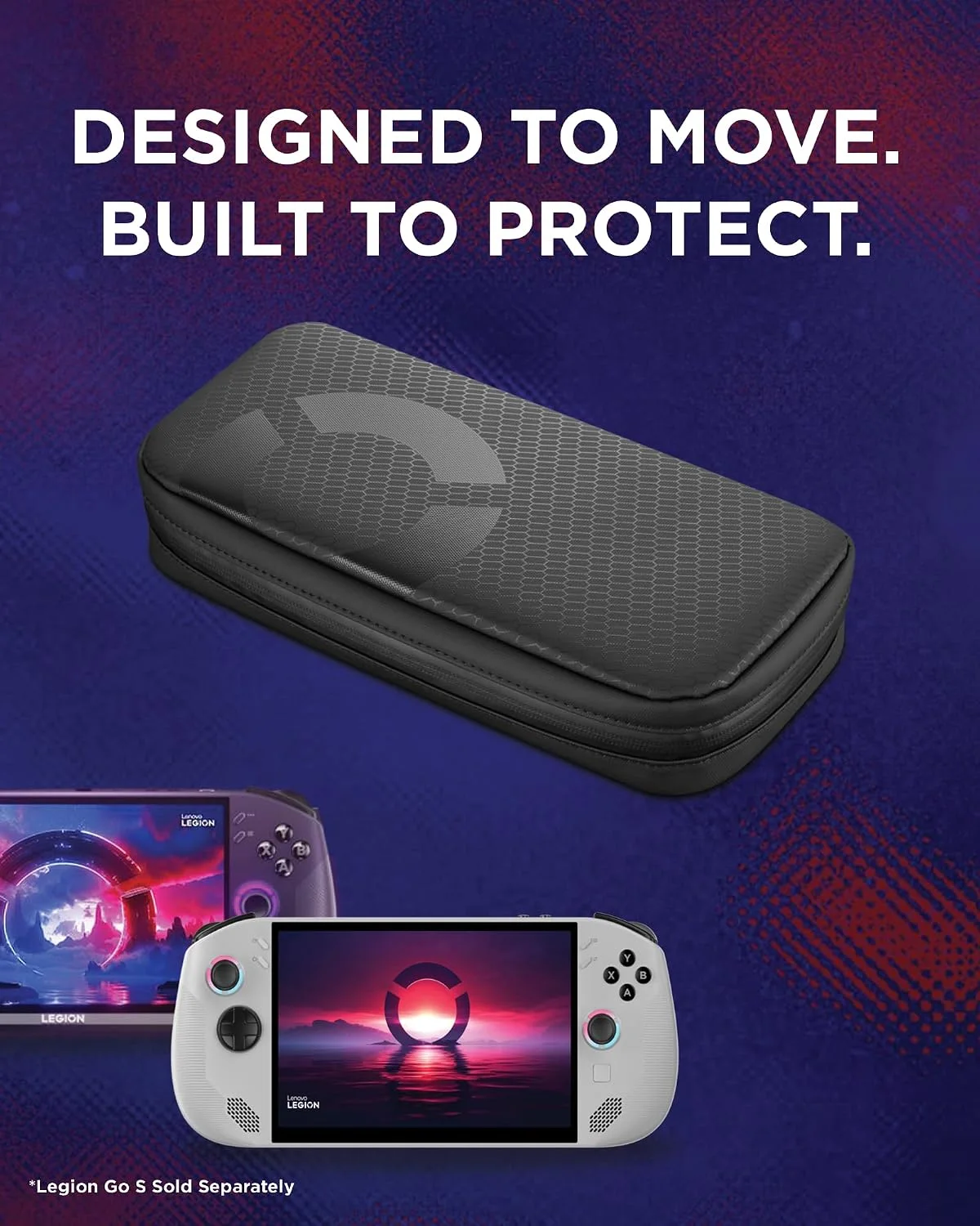 Lenovo Estojo de transporte para console de jogos Legion Go S, bolsa protetora de armazenamento, tecido PU resistente a derramamentos, armazenamento seguro para controladores, console, dock e — foto 6