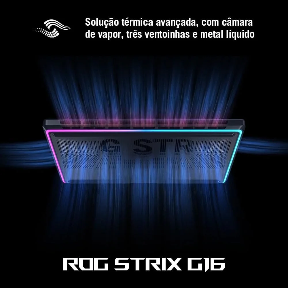 Notebook ASUS ROG Strix G16, Intel Core i9, RTX 5060, 16 GB, 512 GB SSD W11 Home, 16.0, Eclipse Gray - G615JMR-S5001W — foto 4