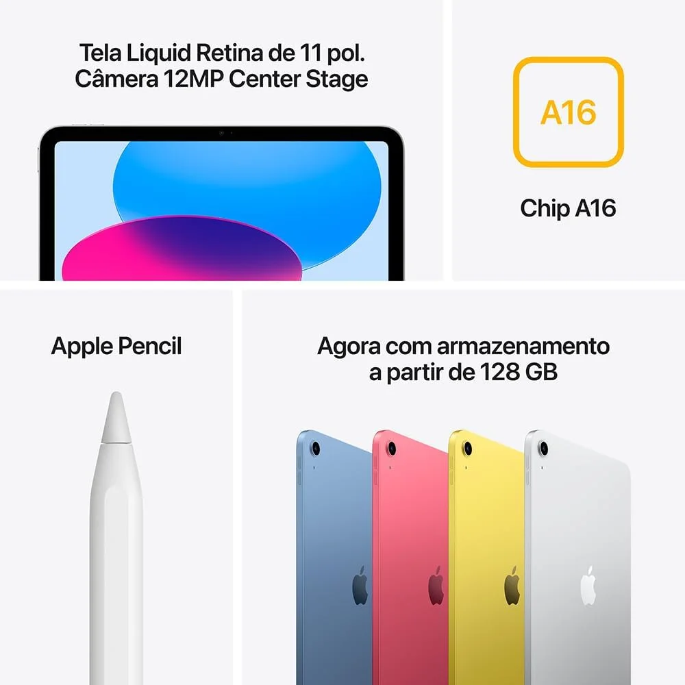 Apple 2025 iPad (Wi-Fi, 128 GB) - Prateado (A16) — foto 5