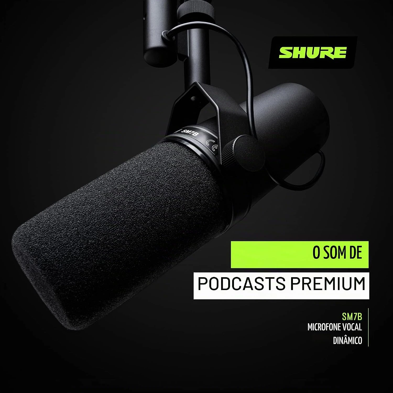 Shure SM7B Microfone Dinâmico Cardióide para Estúdio — foto 8