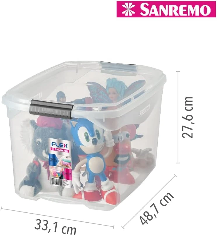 Caixa Organizadora Plástica de 6 A 80 Litros, Linha Flex Sanremo — foto 2