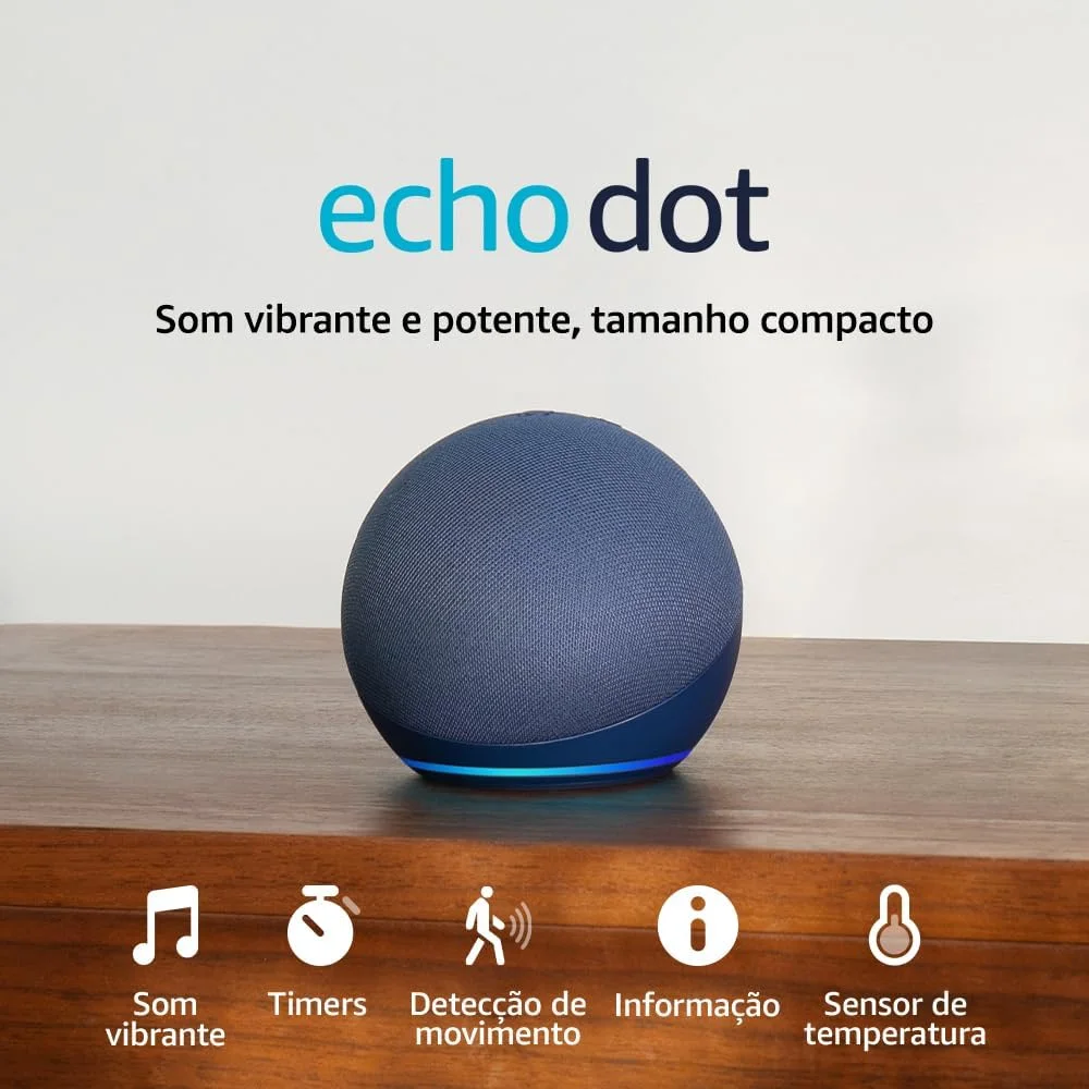 Echo Dot - Geração mais recente - Smart speaker com Alexa som vibrante e potente — foto 1