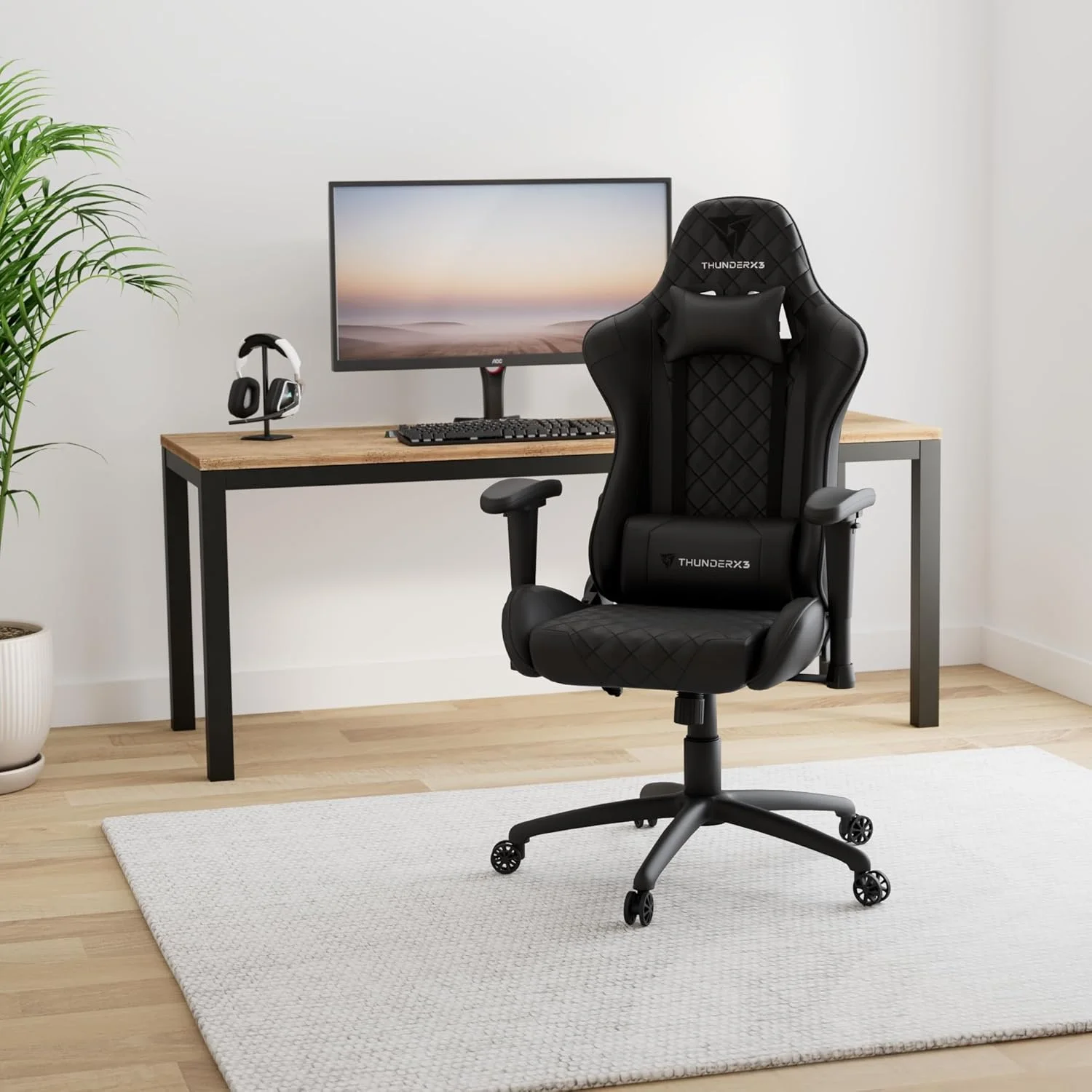 Cadeira Gamer Profissional TGC12 Preta ThunderX3. — foto 2