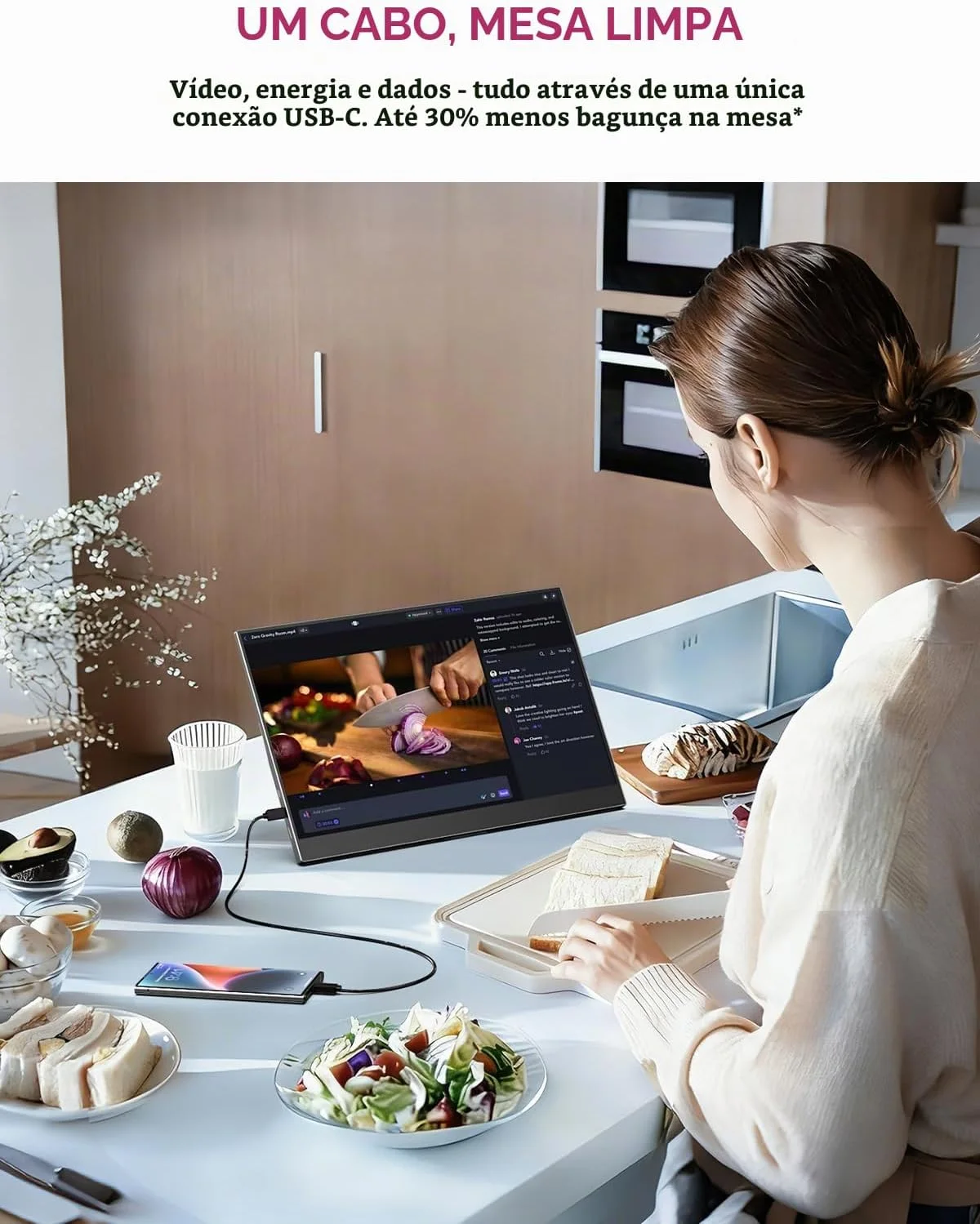 UPERFECT Monitor Portátil 15,6 FHD 1080P, IPS Ultra Fino — foto 4