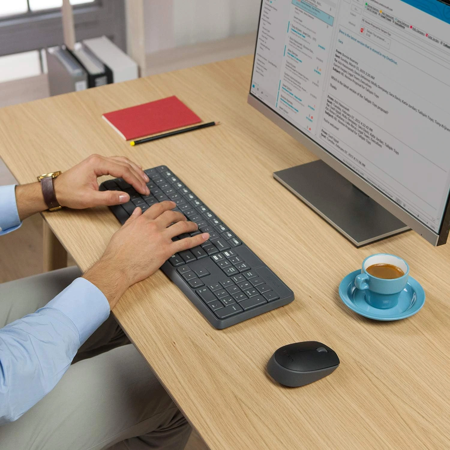 Combo Teclado e Mouse sem fio Logitech MK235 com Conexão USB, Pilhas Inclusas e Layout ABNT2 — foto 4