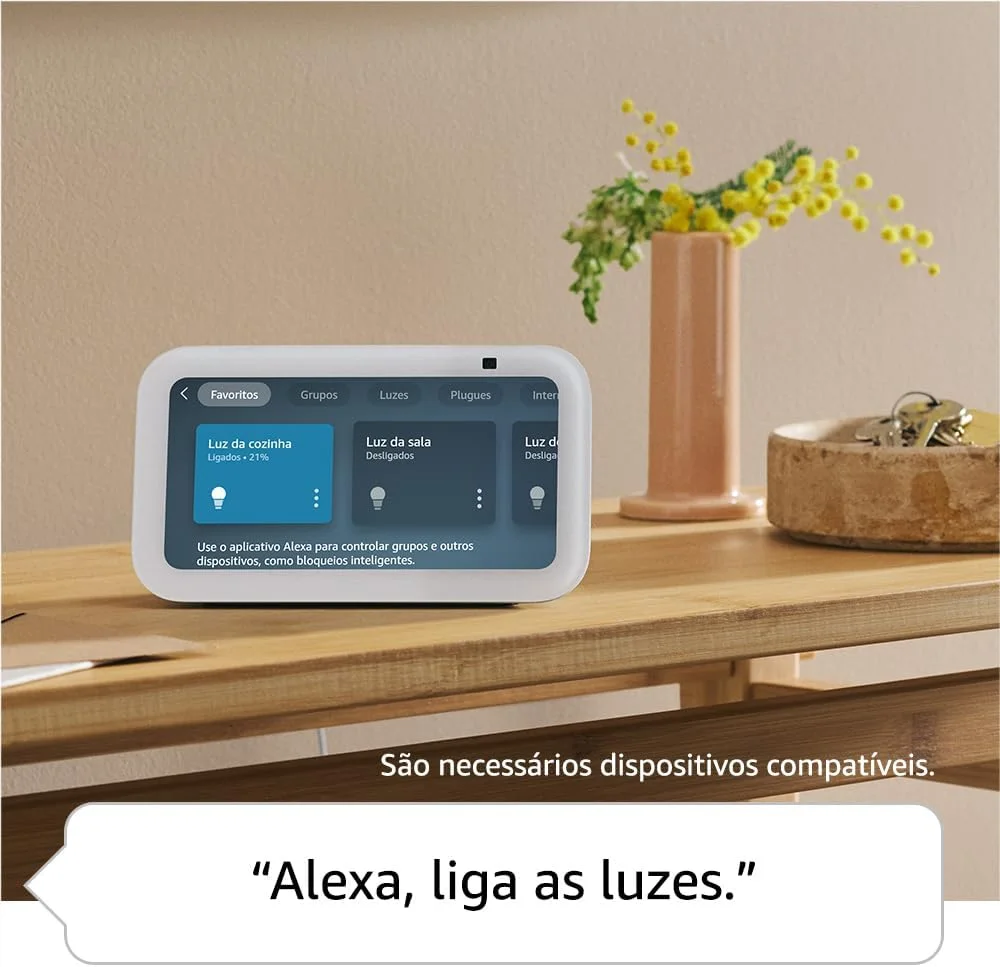 Echo Show 5 (Geração mais recente)  Smart display com Alexa, graves 2x mais potentes e som mais nítido  Cor Preta, com Acesso Antecipado à Alexa — foto 6