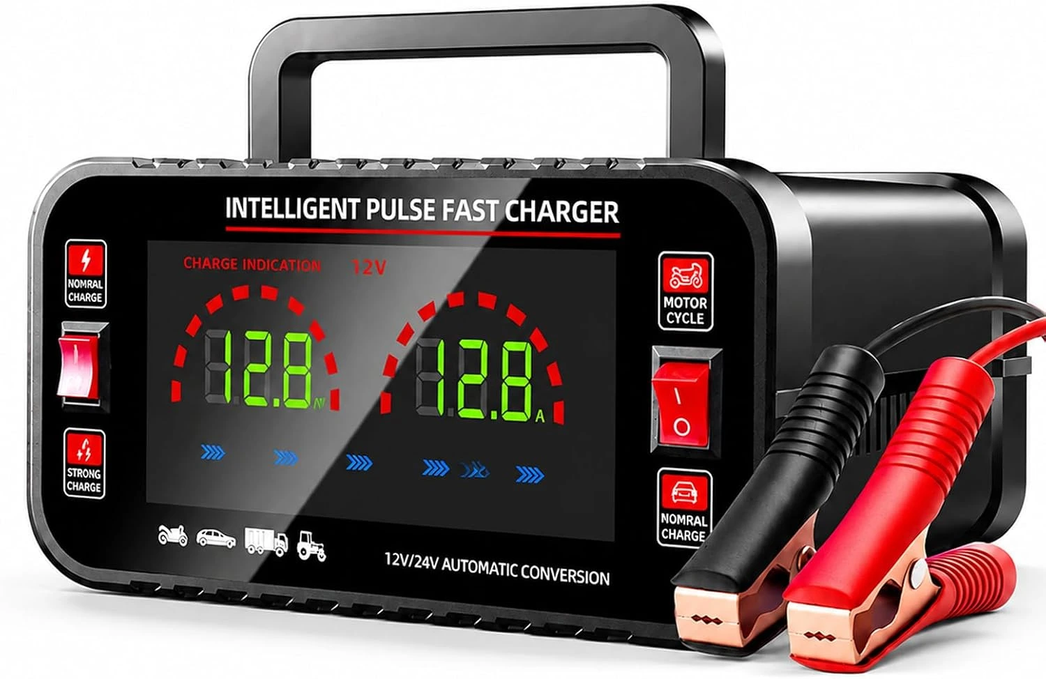 Carregador de Bateria Inteligente 12V24V para Carro e Moto — foto 1