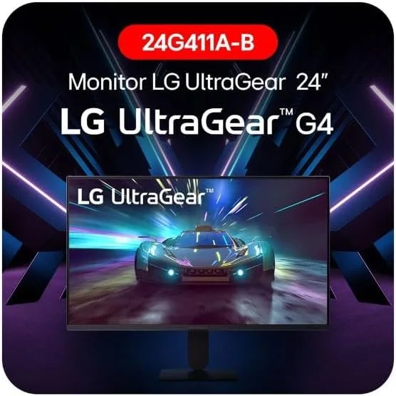 LG UltraGear Monitor Gamer 24 IPS 144Hz (OC) 1ms (MBR) Full HD (1920x1080) HDR10 NVIDIA G-SYNC AMD FreeSync, Preto - 24G411A — foto 4