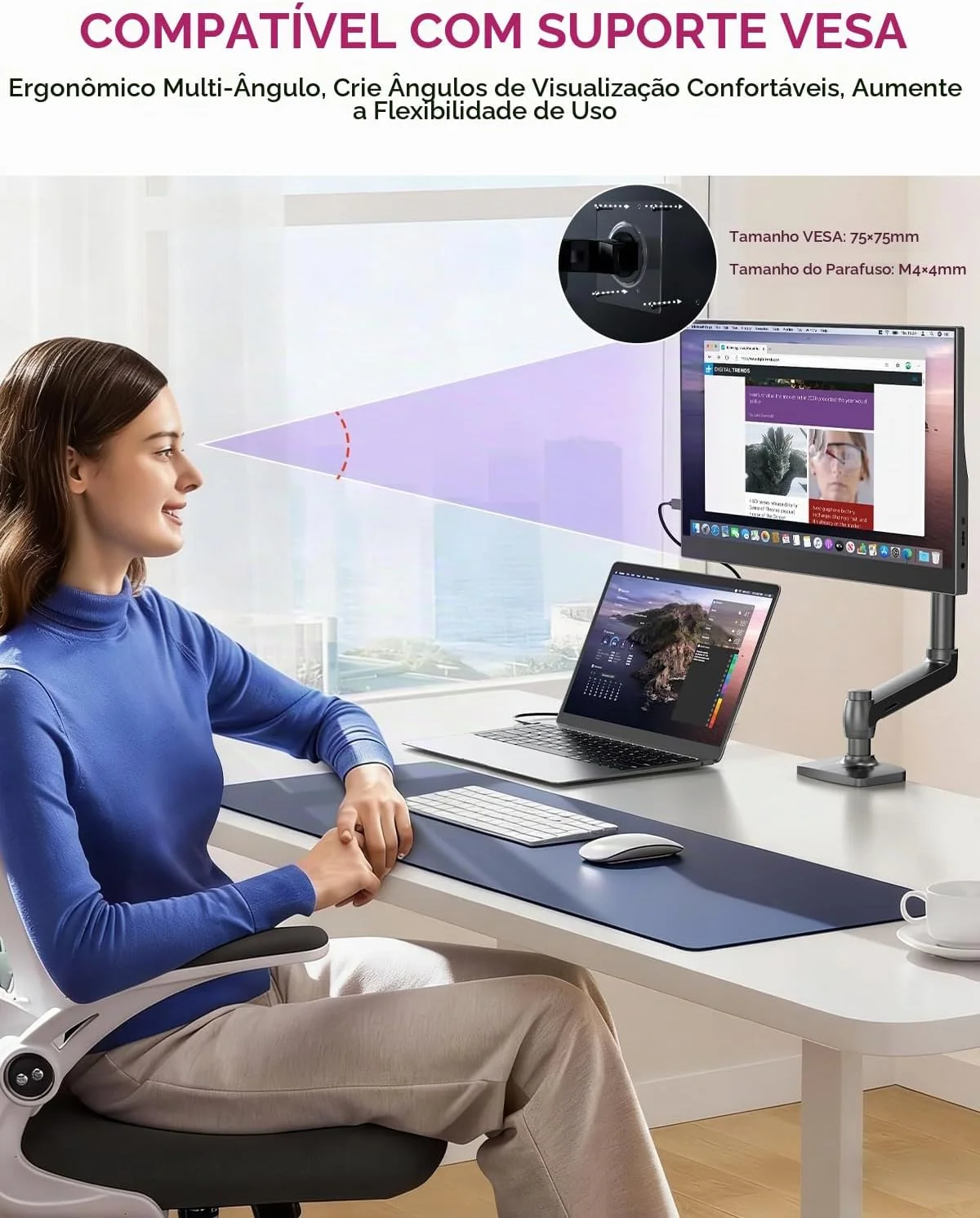 UPERFECT Monitor Portátil 15,6 FHD 1080P, IPS Ultra Fino — foto 3