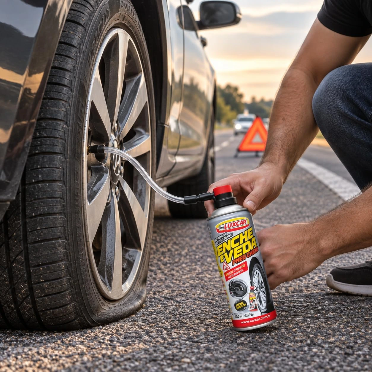 Reparador De Pneu Instantâneo Luxcar 400 Ml — foto 6