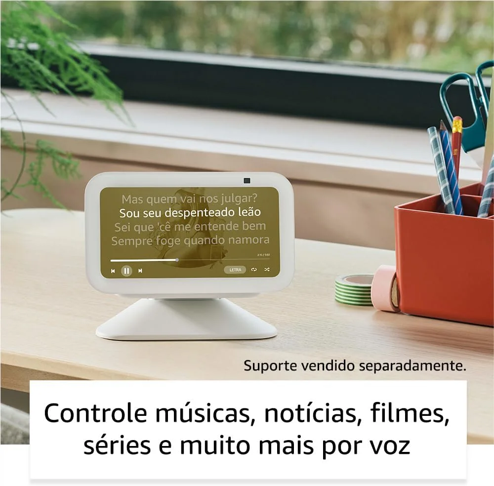 Echo Show 5 (Geração mais recente)  Smart display com Alexa, graves 2x mais potentes e som mais nítido  Cor Preta, com Acesso Antecipado à Alexa — foto 5