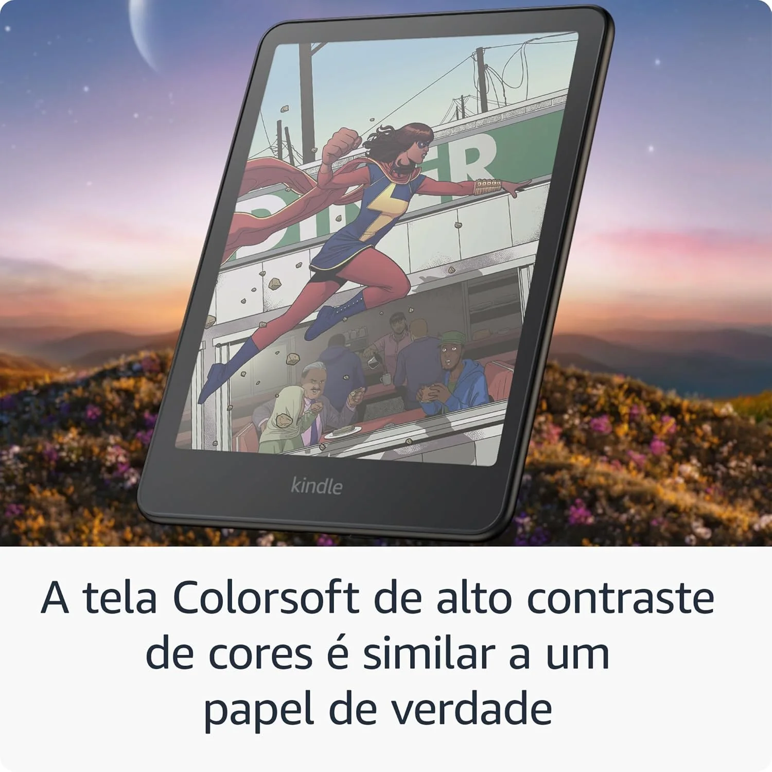 Amazon Kindle Colorsoft Signature Edition 32 GB (modelo 2024) - Com tela colorida, luz frontal autoadaptável, carregamento sem fio e bateria que dura semanas - Cor Preta Metálica Visite a Loja Kindle — foto 4