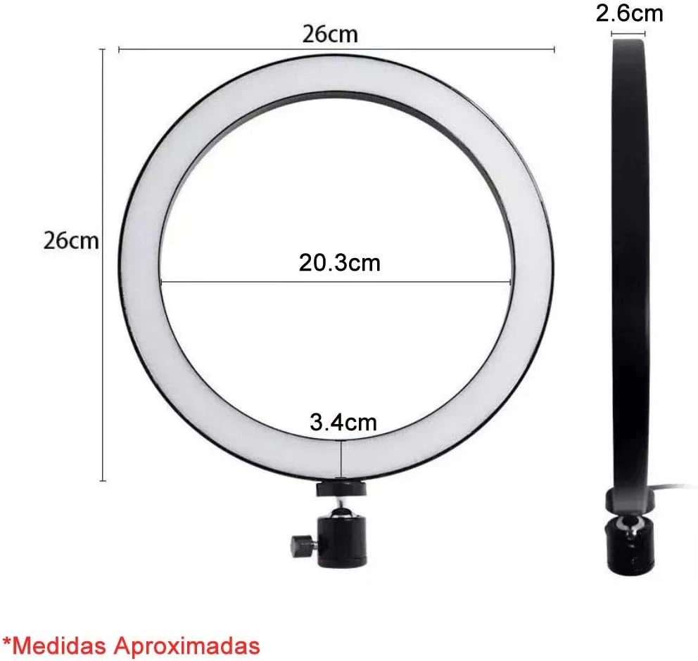Kit Completo Ring Light Com Tripé Dimmer Youtuber Selfie Pro — foto 5